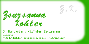 zsuzsanna kohler business card